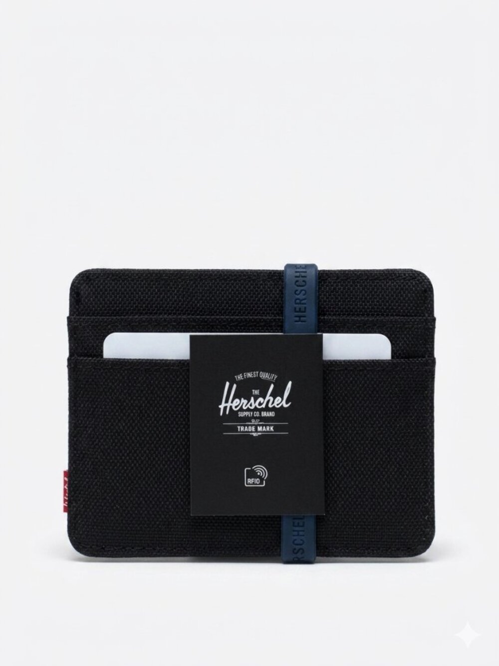 Herschel Supply Company Black Wallet/Cardholder with Blue Rubber Band